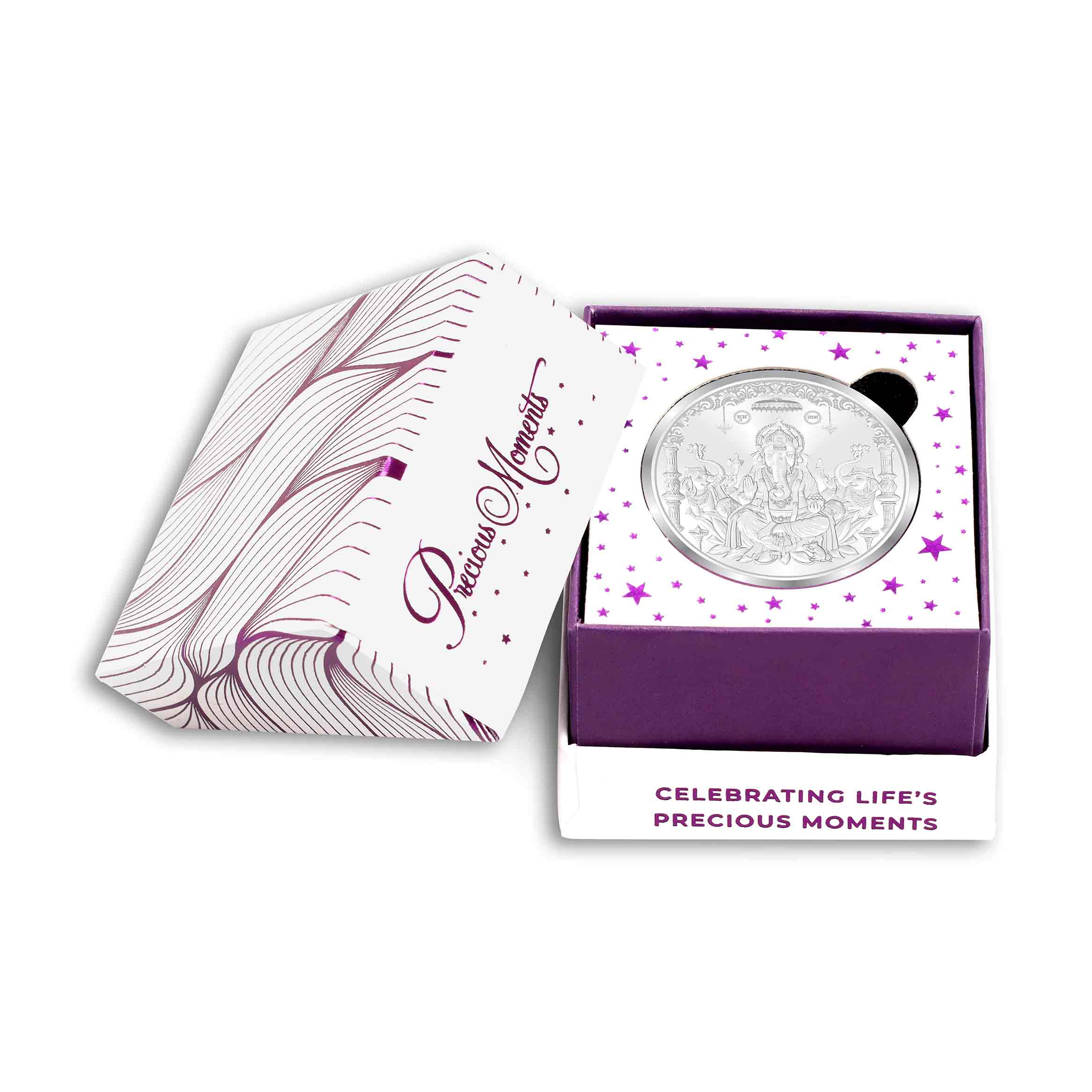 BIS Hallmarked Ganesh Ji Silver Coin With 999 Purity