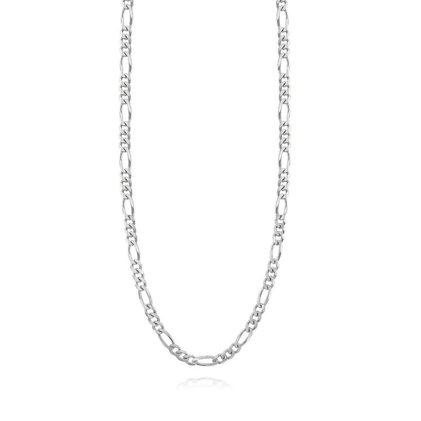 925 Sterling Silver Italian 0.35CM, Solid Diamond-Cut Figaro Link Chain Necklace for Men Women