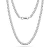 925 Sterling Silver Italian Diamond-Cut Curb Link Chain Necklace for Men and Women 0.6 CM