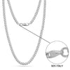 925 Sterling Silver Italian Diamond-Cut Cuban Link Curb Chain Necklace for Women and Men 0.5
