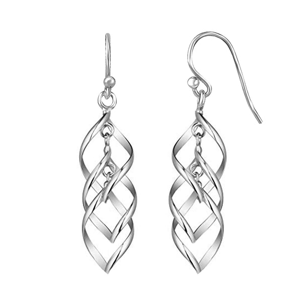 925 Sterling Silver Infinity Knot Drop Dangle Earrings for Women Teen