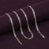 925 Sterling Silver Italian Diamond-Cut Cuban Link Curb Chain Necklace for Women and Men 0.5