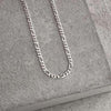 925 Sterling Silver Italian 3.5 MM, Solid Diamond-Cut Figaro Link Chain Necklace for Men Women