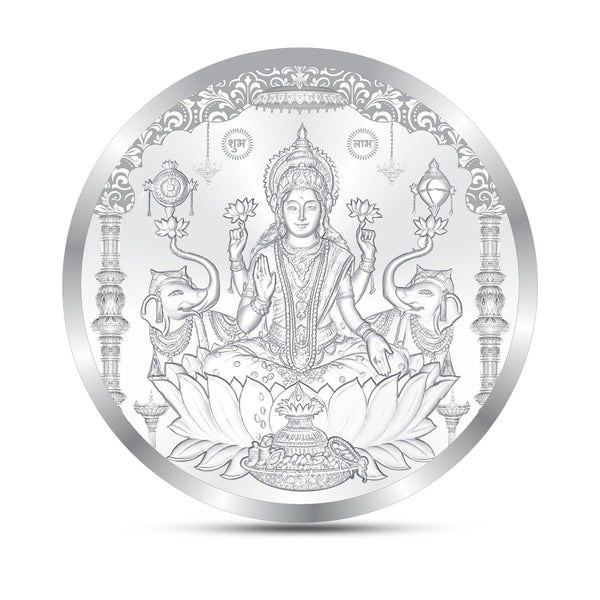 BIS Hallmarked Laxmi ji Silver Coin With 999 Purity