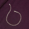 925 Sterling Silver Figaro Link Chain Anklets for Women and Girls (SINGLE ANKLET)