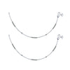 925 Sterling Silver Modern Diamond Cut Bead Anklets for Women And Girls (PAIR ANKLET)