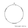 925 Sterling Silver Modern Diamond Cut Bead Anklets for Women And Girls (PAIR ANKLET)
