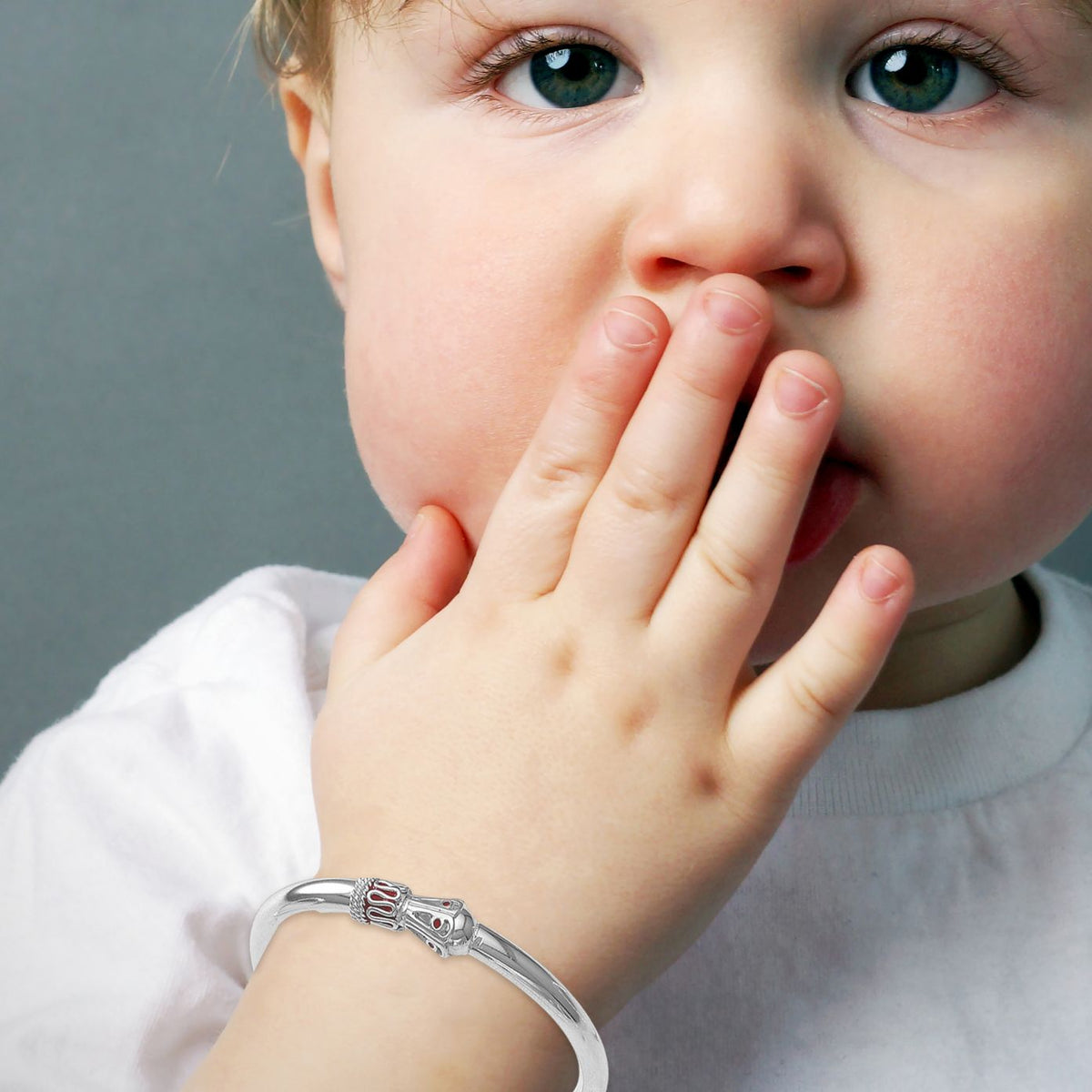 Silver kada for kids Clearance