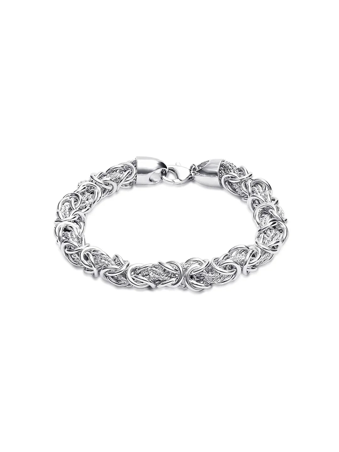 シルバーブレスレットビザンチンsilver byzantine bracelet Byzantine Chain Bracelet for Men in 925 Sterling Silver - Premium
