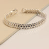 925 Sterling Silver Fancy Link Chain Bracelet for Men 22 CM