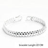 925 Sterling Silver Fancy Link Chain Bracelet for Men 22 CM
