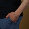 925 Sterling Silver Designer Chain Link Bracelet for Men 22 CM