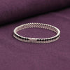 925 Sterling Silver Black and White Cubic Zirconia Classic Tennis Bracelet for Women