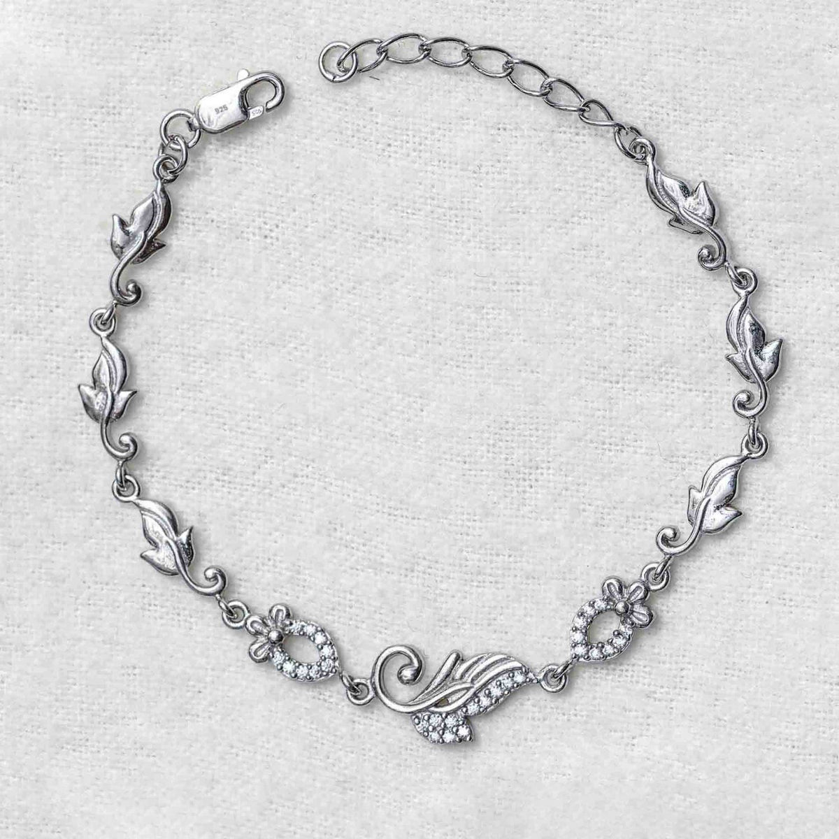 Buy BIS Hallmarked 925 Sterling Silver Designer Cz Bracelet for