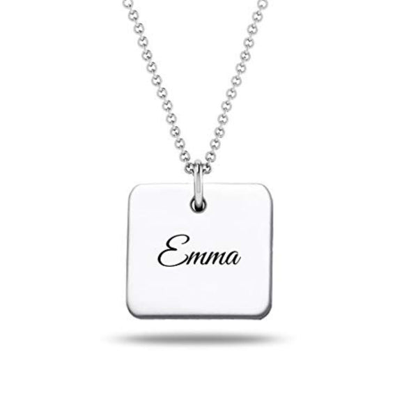 Personalised 925 Sterling Silver Charm Name Necklace for Teen Women