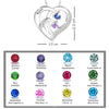 Personalised Three Name with Birthstone Heart Shape Necklace For Women