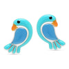925 Sterling Silver Cute Fish Enamel Stud Earrings For Kids