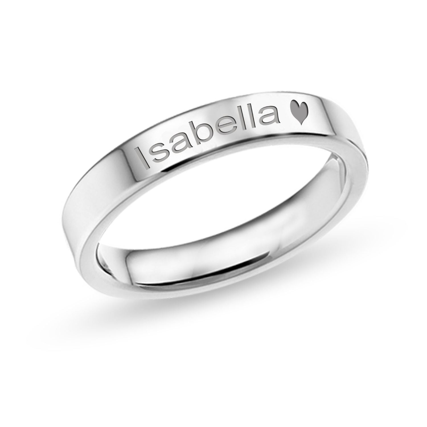 Buy Personalised 925 Silver Engraved Outside Massage Name Finger Ring