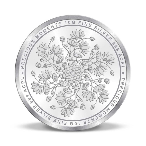 BIS Hallmarked Lotus Colorful Silver Coin 999 Pure