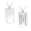 Personalised 925 Sterling Silver Engraved 4 Name or Message CZ Pendant Necklace For Men and Women