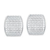 925 Sterling Silver Filigree Textured Drop Stud Earrings For Women