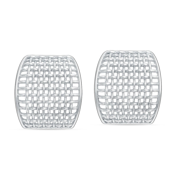 925 Sterling Silver Filigree Textured Drop Stud Earrings For Women