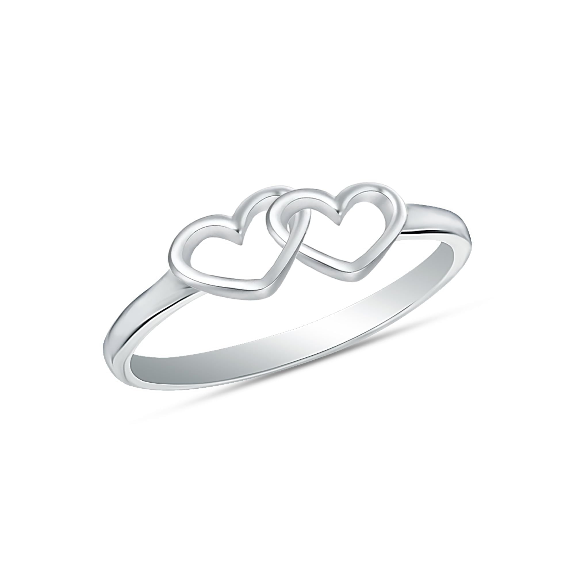 Buy LeCalla Stackable Double Heart Ring TrueSilver