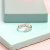 925 Sterling Silver Hugging Hands Open Couple Hugs Finger Ring For Women