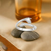 925 Sterling Silver Hugging Hands Open Couple Hugs Finger Ring For Women