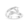 925 Sterling Silver Hugging Hands Open Couple Hugs Finger Ring For Women