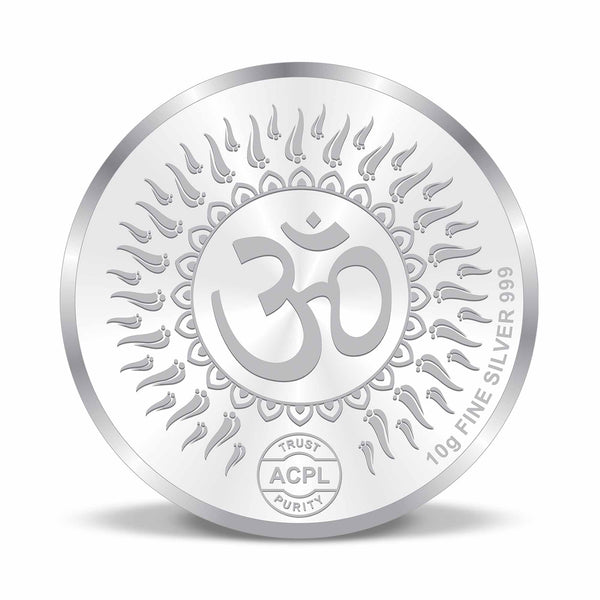 BIS Hallmarked Sai Baba 10GM 999 Pure Silver Coin