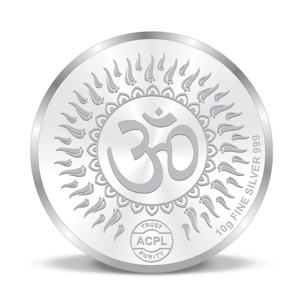 BIS Hallmarked Goddess Durga Maa 10GM 999 Pure Silver Coin