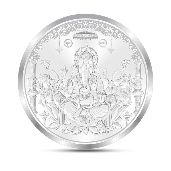 BIS Hallmarked Ganesh Ji Silver Coin With 999 Purity