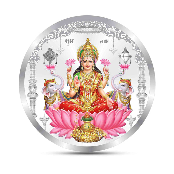 BIS Hallmarked Laxmi Ji Silver Coin With 999 Purity
