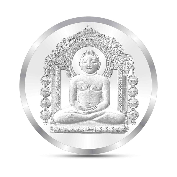 BIS Hallmarked Mahaveer Ji 10GM 999 Pure Silver Coin