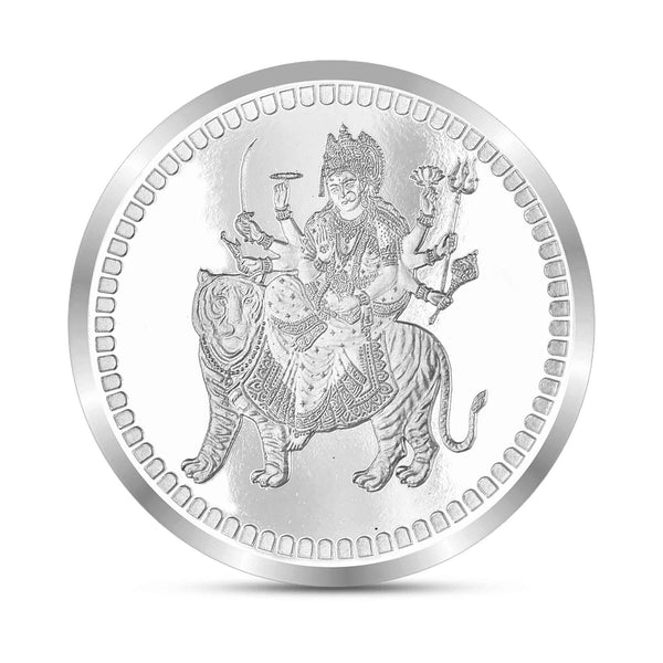 BIS Hallmarked Goddess Durga Maa 10GM 999 Pure Silver Coin