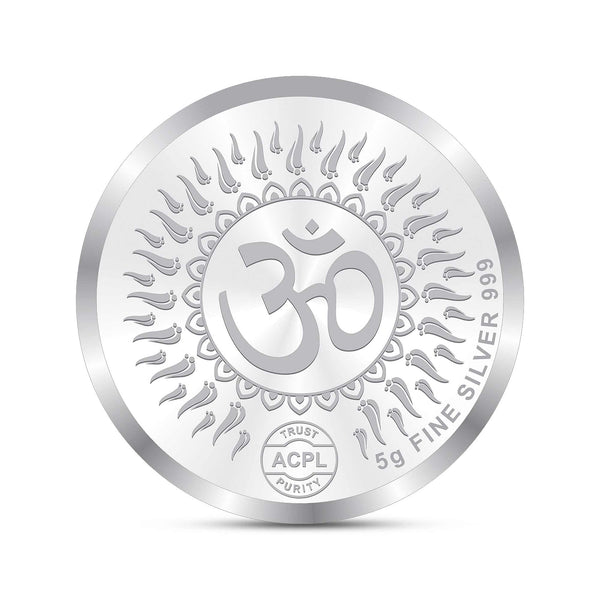 BIS Hallmarked Shree Laxmi & Lord Ganesha 999 Pure Silver Coin