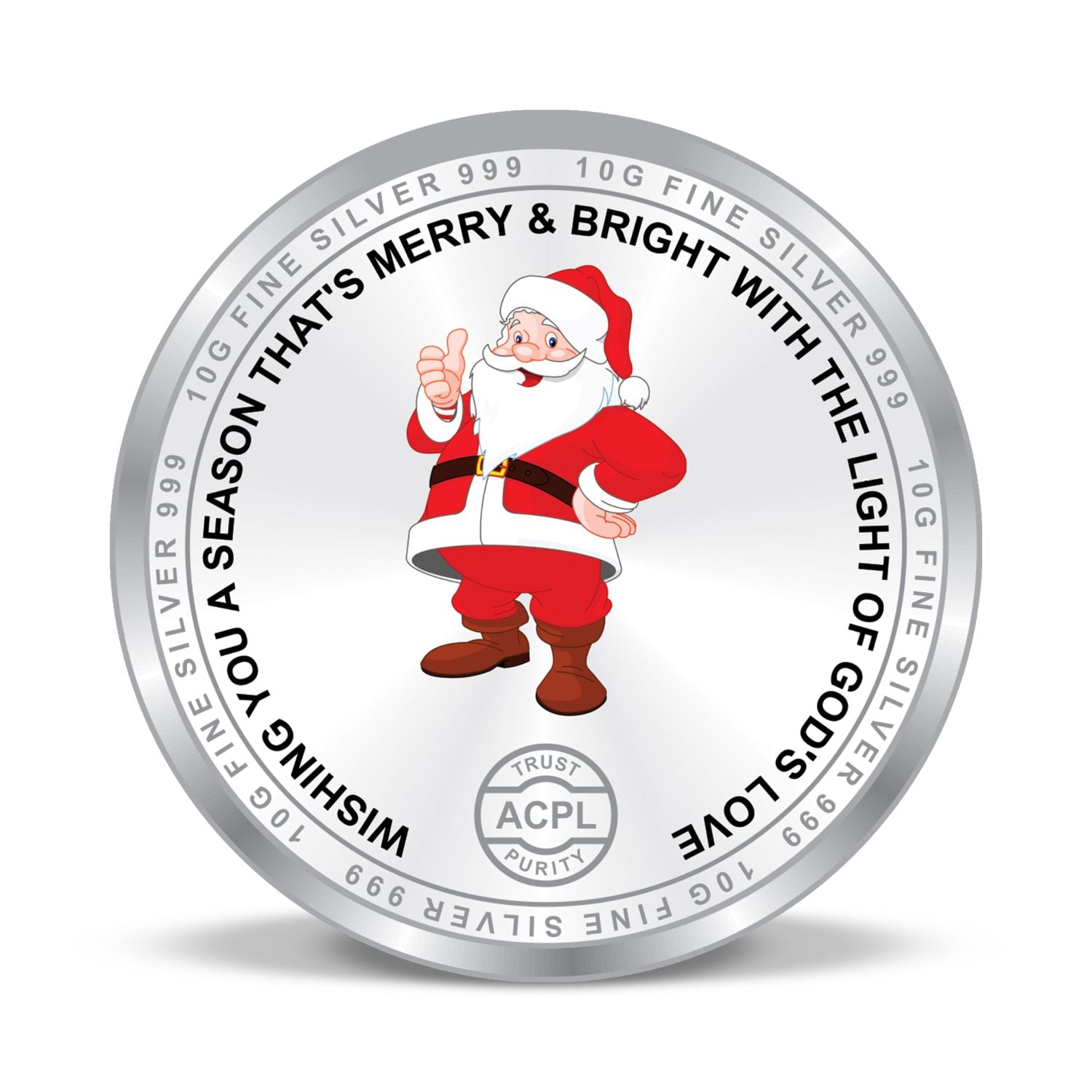 BIS Hallmarked 999 Purity Silver Merry Christmas Coin