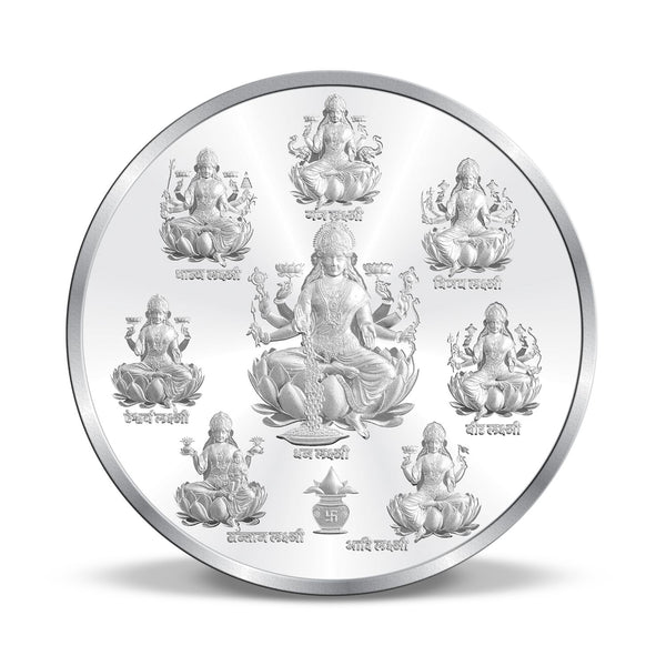 BIS Hallmarked Ashta Laxmi 999 Pure Silver Coin