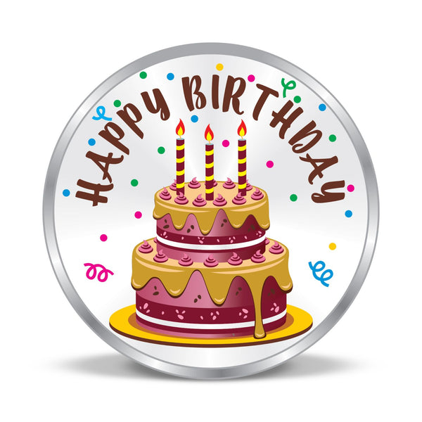 BIS Hallmarked Personalised Happy Birthday Silver Coin 999 Pure