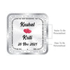 BIS Hallmarked Personalised Silver Square Coin Newly Married 999 Pure
