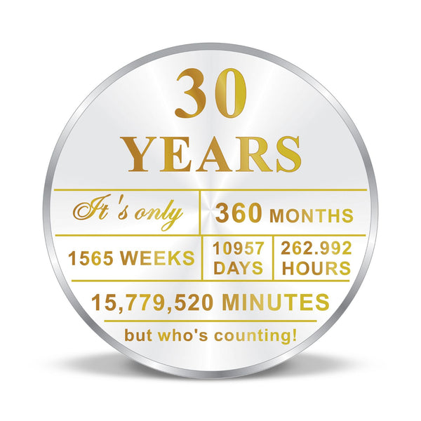 BIS Hallmarked Personalised Happy Birthday Silver Coin 999 Pure