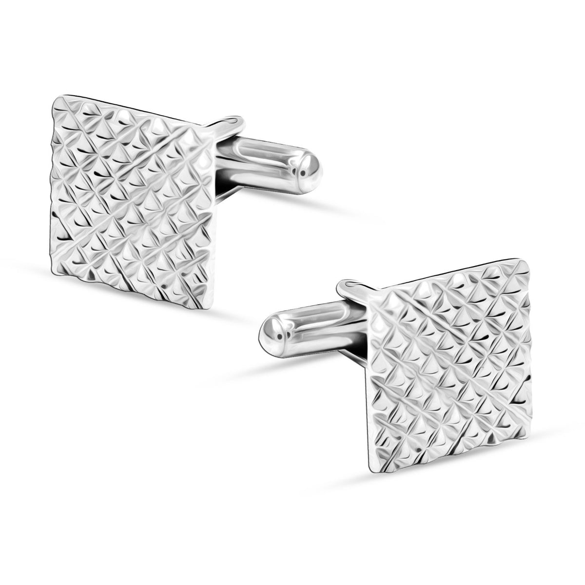 LeCalla Buy Men's DC Square Sterling Silver Cufflinks