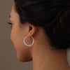 925 Sterling Silver High Polish Hoop Earrings for Teen Women