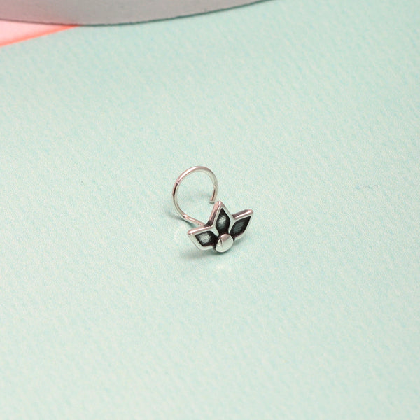 925 Sterling Silver Flower Petals Nose Pin for Women