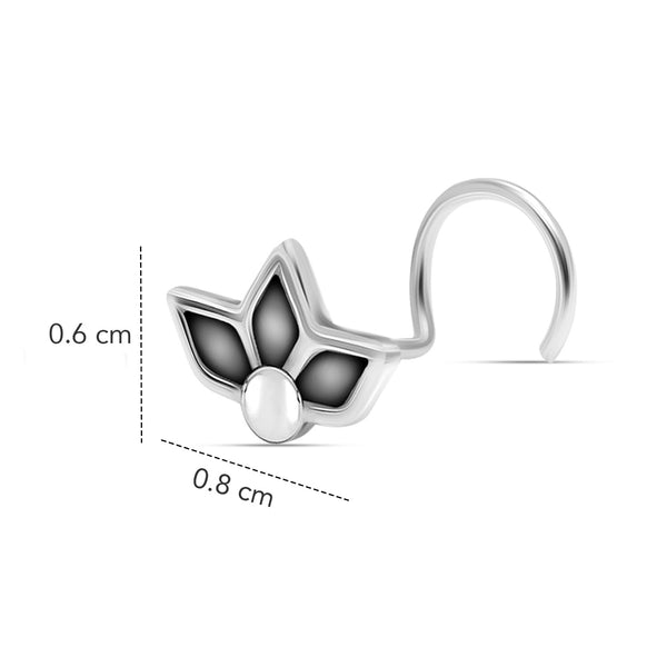 925 Sterling Silver Flower Petals Nose Pin for Women