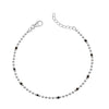 925 Sterling Silver Adjustable Round Bead Ball Bracelet for Women