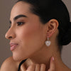 925 Sterling Silver Diamond-Cut Filigree Heart Enamel Drop Dangle Earrings For Women
