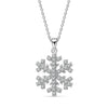 925 Sterling Silver CZ Snowflake Pendant Necklace for 14 to 16 Years Children | Gifts for Kids