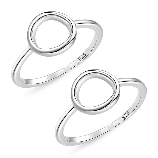 925 Sterling Silver Classical Simple Plain Toe Ring for Women